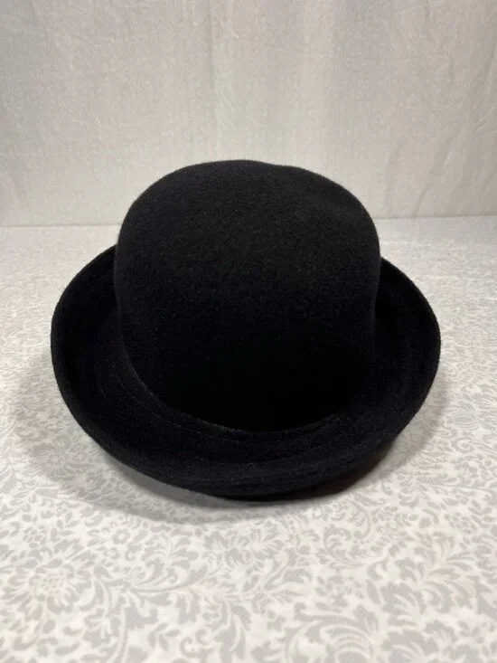 Vtg Kangol Bucket Hat UK Black Wool Angora 90s Hip Hop Streetwear Sz Regular - Picture 4 of 11